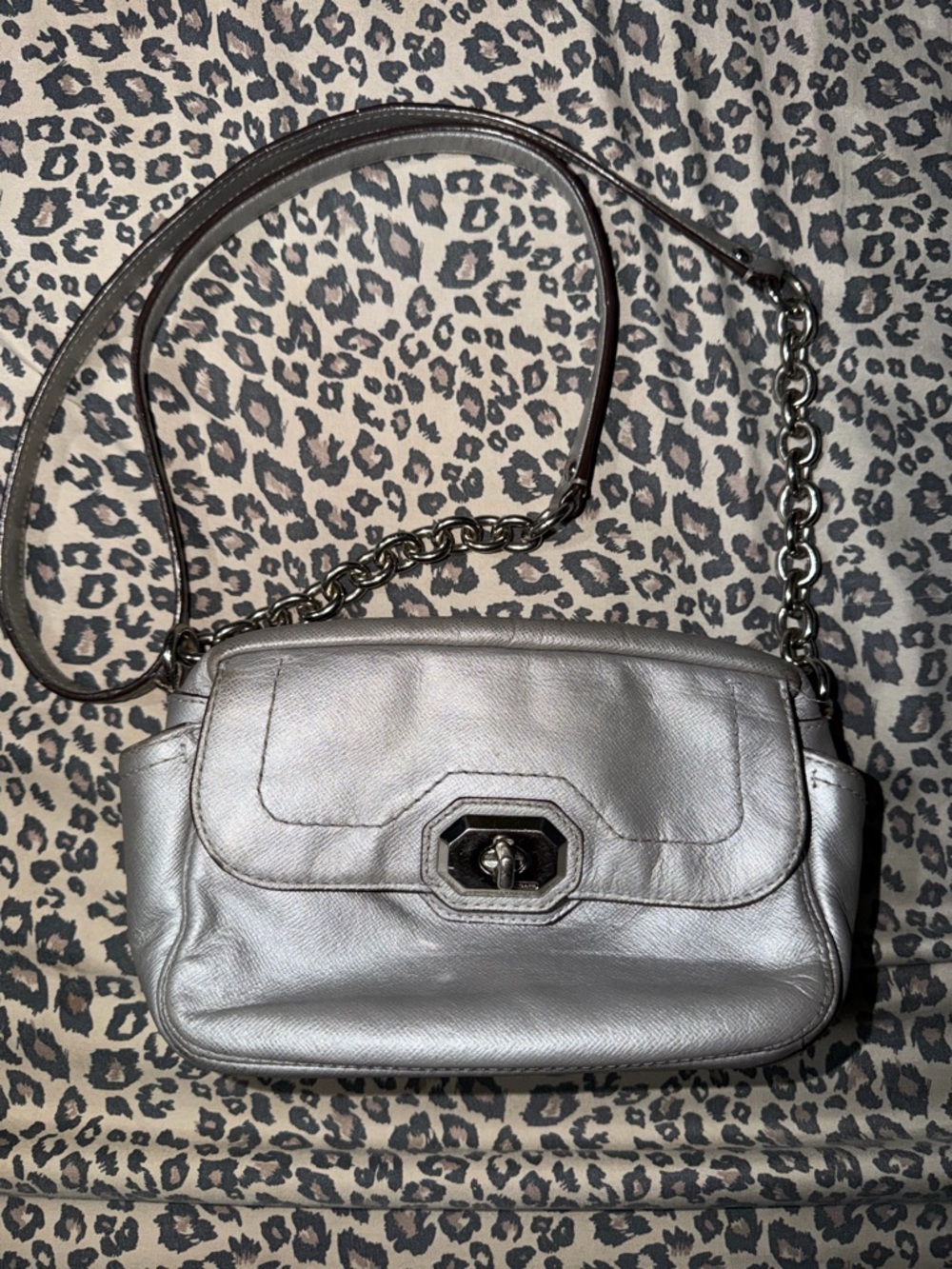 Coach Campbell Turnlock Leather Camera Crossbody Bag